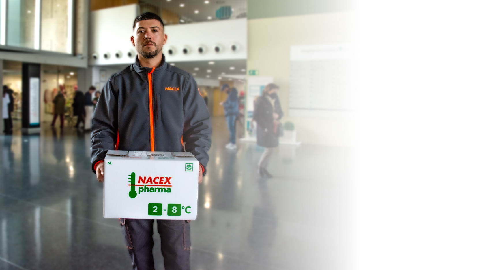 <h2 style="color: #fe5000;"> NACEXpharma </h2>
<h3 style="color: grey;">Soluciones para el sector salud  </h3>
<h4 style="color: #fe5000;"> Cumplimos. Siempre.</h4>
